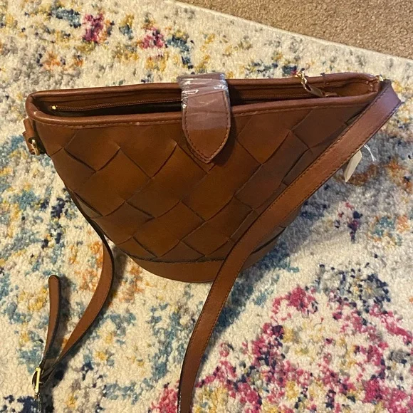 VNTG Etra Vegan Leather Woven purse bag chic boho hippy vibes - Picture 10 of 16